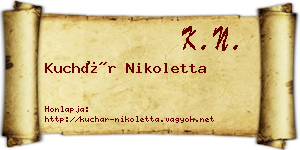 Kuchár Nikoletta névjegykártya