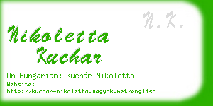 nikoletta kuchar business card